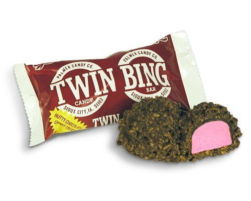 Palmer Twin Bing - Chocolate and Cherry Nougat Candy Bars Pack of 6 Palmer Twin Bing - Chocolate and Cherry Nougat Candy Bars Pack of 6