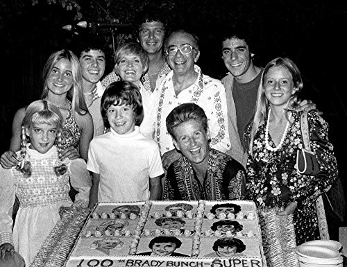 The Brady Bunch with a cake Photo Print 10 x 8 The Brady Bunch with a cake Photo Print 10 x 8