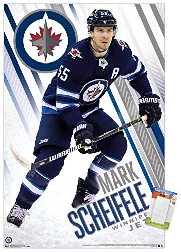 Trends International NHL Winnipeg Jets - Mark Scheifele 18 Wall Poster  14-725  x 22-375   Premium Poster   Mount Bundle