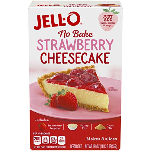 Jell-O No Bake Strawberry Cheesecake Dessert Kit 19-6 oz Boxes  Pack of 6