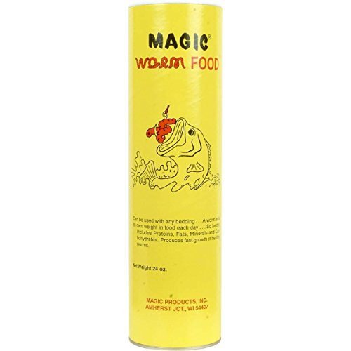 Magic Bait 24-Ounce Worm Food Can  Yellow