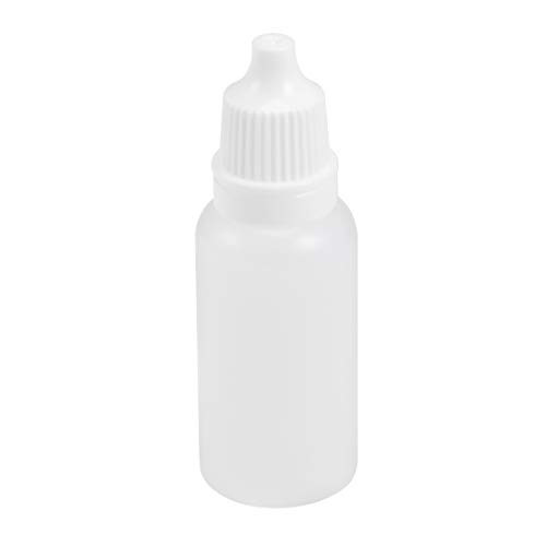 uxcell Plastic Dropper Bottle  15ml-0-5oz Small Mouth Drop Bottles Empty Squeezable Eye Liquid Dropper Bottle 50pcs
