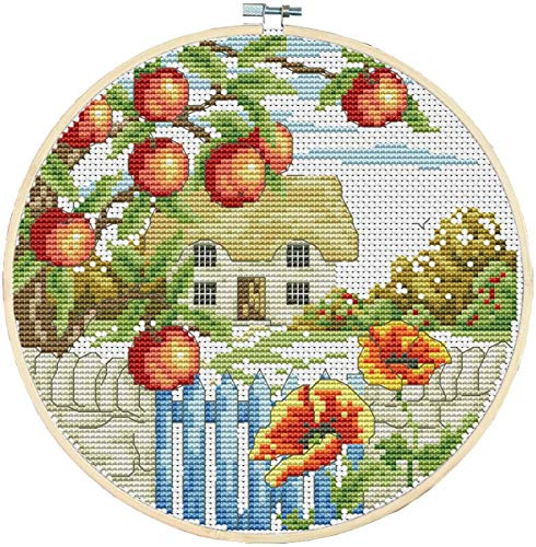 Joy Sunday Full Range of Embroidery Starter Kits Stamped Cross Stitch Kits Beginners for DIY Embroidery kit 11CT - Four Seasons Autumn