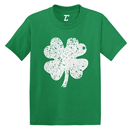 Distressed Four Leaf Clover - Luck Irish Infant-Toddler Cotton Jersey T-Shirt Kelly 18 Months Distressed Four Leaf Clover - Luck Irish Infant-Toddler Cotton Jersey T-Shirt Kelly 18 Months