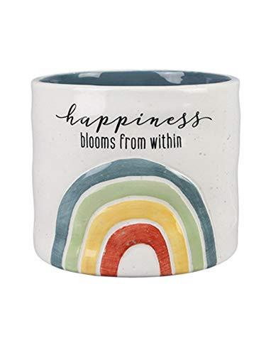 The Bridge Collection  Happiness Blooms from Within  Rainbow Planter Pot