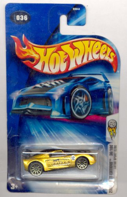 Lotus Hotwheels Sport Elise 2004 First Editions 36-100 Black   Gold