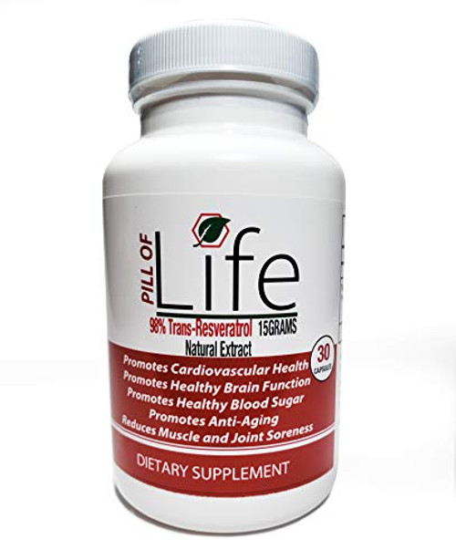 Ultra High Purity Resveratrol Capsules -98 Trans-Resveratrol Natural Extract- 500mg-Support for Anti Aging and Immune Health - 500mg Capsules 30 Ct- Resveratrol Supplement- Ultra High Purity Resveratrol Capsules -98 Trans-Resveratrol Natural Extract- 500mg-Support for Anti Aging and Immune Health - 500mg Capsules 30 Ct- Resveratrol Supplement-