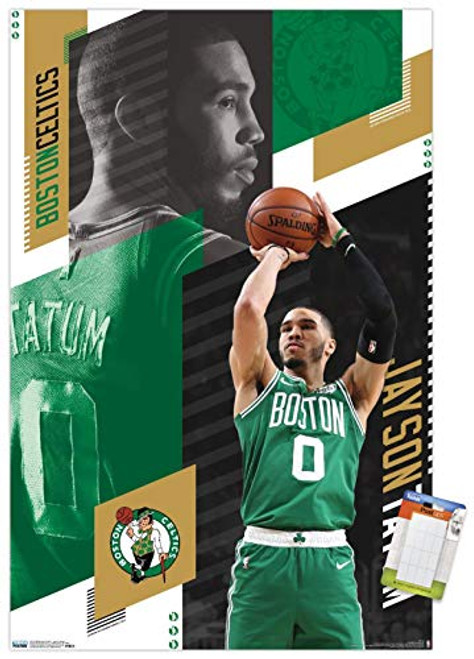 Trends International NBA Boston Celtics - Jayson Tatum 19 Wall Poster  14-725  x 22-375   Premium Poster   Mount Bundle Trends International NBA Boston Celtics - Jayson Tatum 19 Wall Poster  14-725  x 22-375   Premium Poster   Mount Bundle