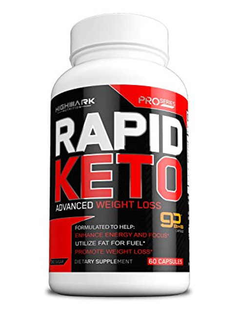 Rapid Keto Diet Pills   Advanced Ketogenic Diet Weight Loss Supplement   BHB Salts Exogenous Ketones Capsules for Men   Women   Fast   Effective Ketosis Diet Fat Burner   Instant Keto Boost   60