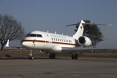 Posterazzi A Bombardier Global 5000 VIP jet of the German Air Force at Cologne Airfield Germany- Poster Print  17 x 11