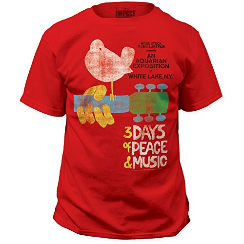 Woodstock Music Festival Woodstock Poster Print Men s Classic Cotton Shirt Large Red Woodstock Music Festival Woodstock Poster Print Men s Classic Cotton Shirt Large Red
