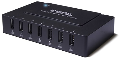 Plugable USB 2.0 7-Port High Speed Charging Hub with 60W Power Adapter Plugable USB 2.0 7-Port High Speed Charging Hub with 60W Power Adapter