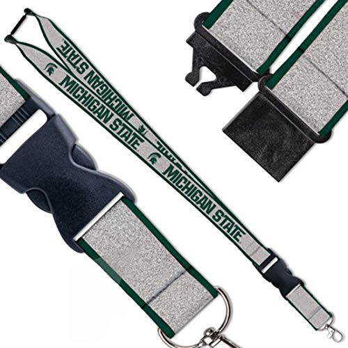 WinCraft Michigan State Spartans Premium Glitter Reflective Lanyard with Both Detachable End and Safety Breakaway WinCraft Michigan State Spartans Premium Glitter Reflective Lanyard with Both Detachable End and Safety Breakaway