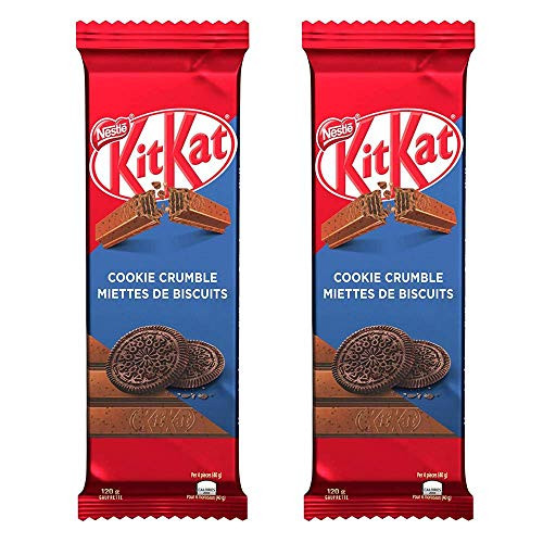 NESTLe Kitkat Cookie Crumble Wafer Bar  120g-4-2oz  2-Pack  Imported from Canada