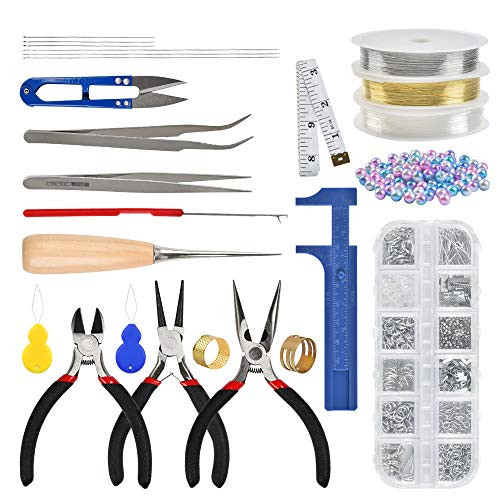 BUYGOO Jewelry Making Supplies Kit with Jewelry Tools  Jewelry Wires and Jewelry Findings for Jewelry Repair and Beading