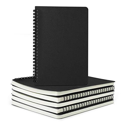 Spiral College Ruled Notebook  Eusoar A5 6 Pack 5-5  x 8-3  Lined Travel Writing Notebooks Journal  Memo Notepad Sketchbook  Students Office Business Subject Diary Ruled Spiral Book Journal