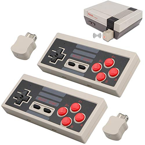 2pcs Wireless Game Controller for NES Classic Edition  NiceCo 2-4G No-Wired Gamepad Joypad with Receiver for NES Classic Gaming System Console White