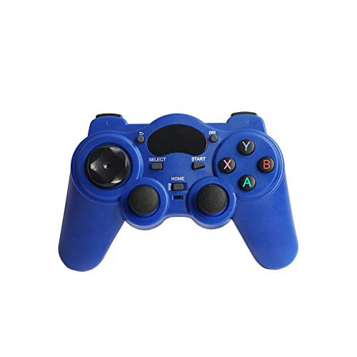 USB Wireless Gaming Controller  Wireless Game Joystick Controller  2-4G Wireless Gamepad Joystick  Compatible with iPhone iOS-Android Phone-PC Windows-Smart TV-TV Box- PS3 -Blue