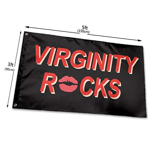 YAOMEI Danny Duncan Virginity Rocks Flags 3x5 Feet Banner Man Cave Wall Flag with Brass