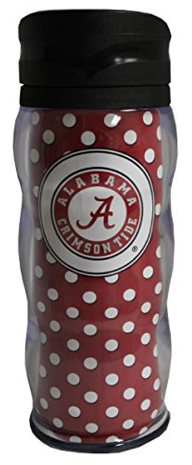Whirley NCAA Alabama Crimson Tide 20oz Polka Dot Curve Tumbler Whirley NCAA Alabama Crimson Tide 20oz Polka Dot Curve Tumbler