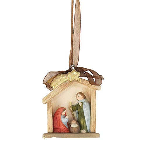 Dicksons Holy Family Creche Gold Toned 2 inch Resin Stone Christmas Ornaments Pack of 12 Dicksons Holy Family Creche Gold Toned 2 inch Resin Stone Christmas Ornaments Pack of 12