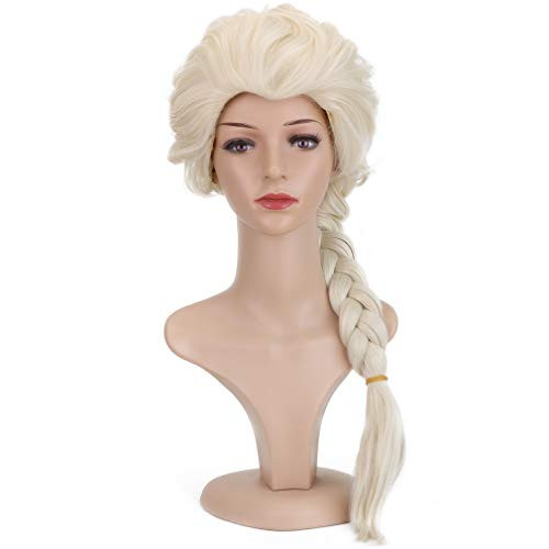 Long Braiding Cosplay Wig for Women-Adult Synthetic Princess Party Costume Halloween Anime Cosplay Hair Wigs