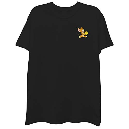 Mens Tom Jerry Battle Shirt - Classic Hanna-Barbera Tee - Vintage Cartoon Chase T-Shirt Black Front and Back Medium Mens Tom Jerry Battle Shirt - Classic Hanna-Barbera Tee - Vintage Cartoon Chase T-Shirt Black Front and Back Medium