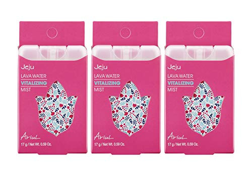 Pocket Size Face Mist  Toner  Makeup Setting Spray by Ariul  Jeju Lava Water Mist Vitalizing 3pc X 0-59 oz Unscented Travel Size  100  EWG Green Grade Nutrients