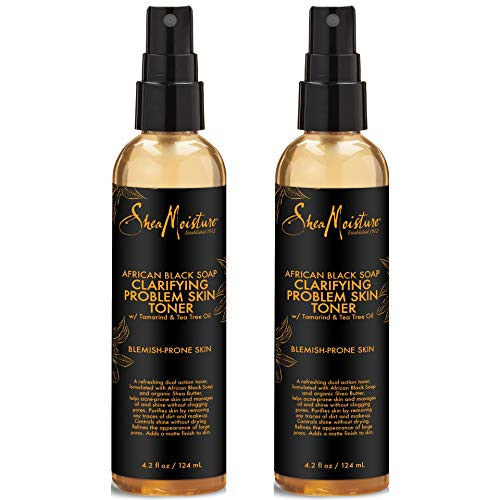 Shea Moisture African Black Soap Problem Skin Toner w- Tamarind   Tea Tree oil 4-2 oz Value Double Pack qty of 2 Each