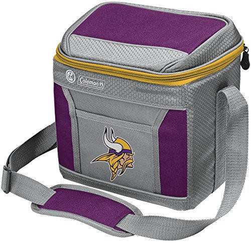 Coleman NFL Soft-Sided Insulated Cooler and Lunch Box Bag 9-Can Capacity Minnesota Vikings Coleman NFL Soft-Sided Insulated Cooler and Lunch Box Bag 9-Can Capacity Minnesota Vikings