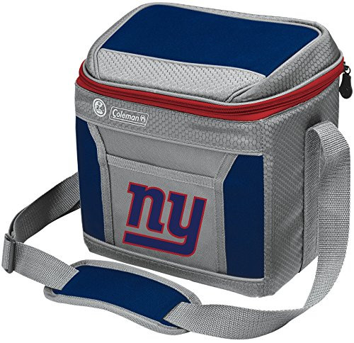 Coleman NFL Soft-Sided Insulated Cooler and Lunch Box Bag  9-Can Capacity  New York Giants