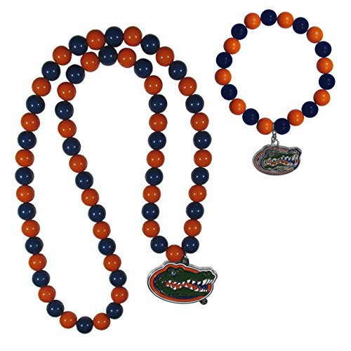NCAA Siskiyou Sports Womens Florida Gators Fan Bead Necklace and Bracelet Set One Size Team Color