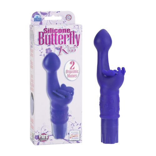 California Exotic Novelties Silicone Butterfly Kiss  Purple  0-28 Pound