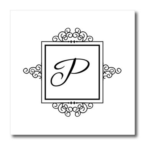 3dRose ht1543393 Initial Letter P Personal Monogram Black White Typography Elegant Iron on Heat Transfer Paper for White Material 10 by 10-Inch 3dRose ht1543393 Initial Letter P Personal Monogram Black White Typography Elegant Iron on Heat Transfer Paper for White Material 10 by 10-Inch