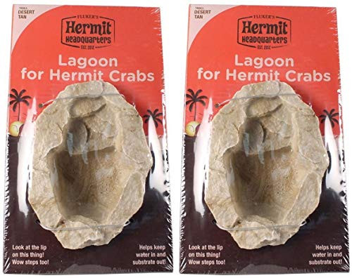 2 Pack Fluker s Lagoon-Bowl for Hermit Crabs