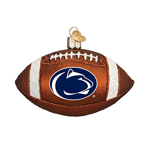 Old World Christmas Glass Blown Ornament with S-Hook and Gift Box  College Football Collection Penn State