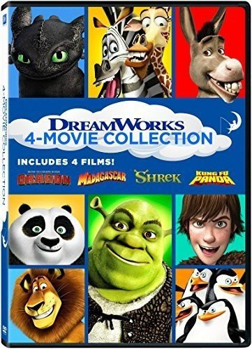 DreamWorks 4-Movie Collection How to Train Your Dragon - Madagascar - Shrek - Kung Fu Panda