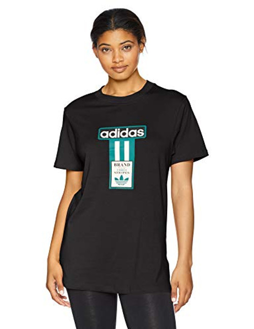 adidas Originals Women s Adibreak Logo Tee  Black  2XS adidas Originals Women s Adibreak Logo Tee  Black  2XS