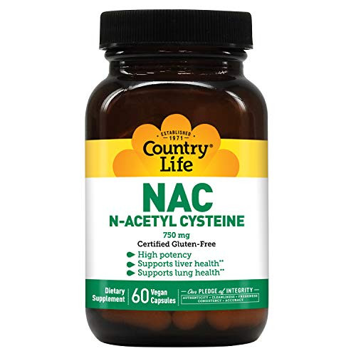 Country Life Nac N-Acetyl Cysteine  750 mg  60-Count