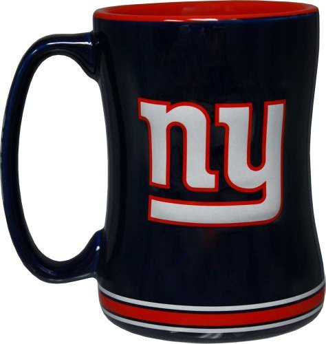 New York Giants 14 Ounce Sculpted Logo Relief Coffee Mug