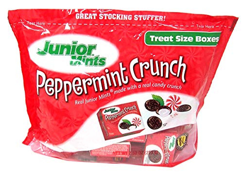 Junior Mints Holiday Peppermint Crunch Bag of Treat Size Boxes  7-52 Ounce