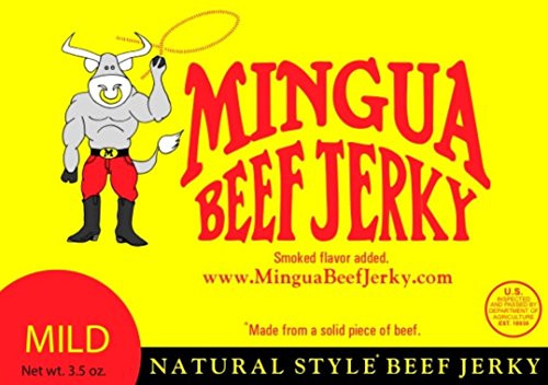 Mingua Beef Jerky Two 3-5 oz Mild Bags