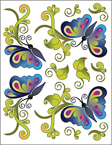 Urban Elementz Tattoo Elementz Decal Butterfly Bliss Printed On Clear