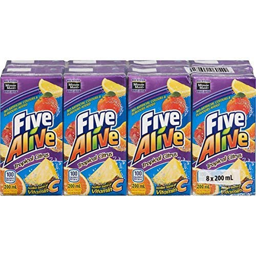 Five Alive Tropical Citrus Juice Box 8-Pack 6-7Oz Imported from Canada Five Alive Tropical Citrus Juice Box 8-Pack 6-7Oz Imported from Canada