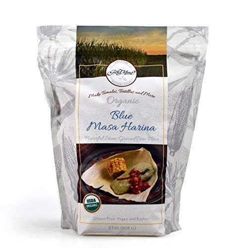 Gold Mine Blue Corn Masa Harina - USDA Organic - Macrobiotic Vegan Kosher and Gluten Free Flour for Healthy Mexican Dishes 2 LBS Gold Mine Blue Corn Masa Harina - USDA Organic - Macrobiotic Vegan Kosher and Gluten Free Flour for Healthy Mexican Dishes 2 LBS