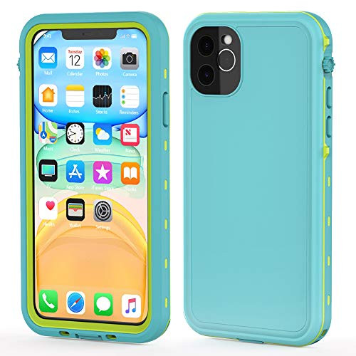 LOVE BEIDI iPhone 11 Pro Max Waterproof case 6-5    Rugged iPhone 11 Pro Max Case with Screen Protector  Shockproof Full-Body Dustproof Case for iPhone 11 Pro Max 6-5 Cyan-Green