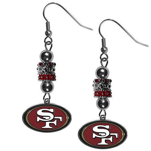 NFL Siskiyou Sports Womens San Francisco 49ers Euro Bead Earrings One Size Team Color