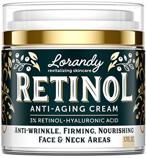 Retinol Cream for Face - Made in USA - Retinol Moisturizer Anti-Aging Cream for Women - Wrinkle Cream - Face Cream with Retinol and Hyaluronic Acid - Firming Cream for Face