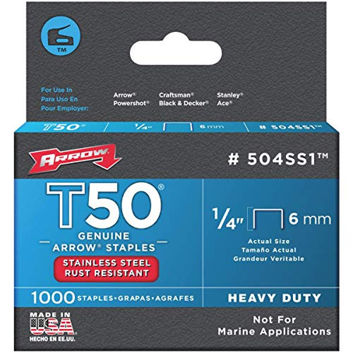 Arrow Fastener 504SS1 1-4  T50 Stainless Steel Staples