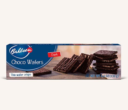 Choco Wafers Dark Chocolate Cookies 2 boxes by Bahlsen- Wafers covered with European Chocolate - 4-6 oz boxes